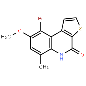 9-bromo-8-methoxy-6-methylthieno[2,3-c]quinolin-4(5H)-one，cas1338543-46-6