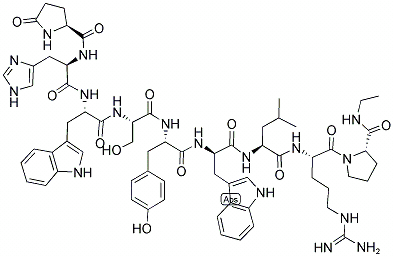 (Des-Gly¹⁰,D-His²,D-Trp⁶,Pro-NHEt⁹)-LHRH trifluoroacetate salt,cas:1872435-01-2