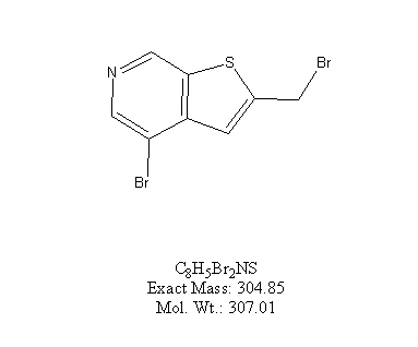4-bromo-2-(bromomethyl)thieno[2,3-c]pyridine，cas2091651-49-7