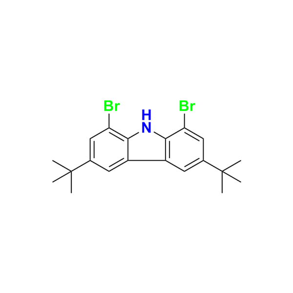 1,8-二溴-3,6-二(叔丁基)-9H-咔唑cas:625385-37-7