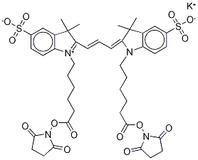 Cy3双酸-N-羟基琥珀酰亚胺酯 [ Sulfo-Cy3 diacid,SE ; Sulfo-Cyine3 diacid NHS ester ]
