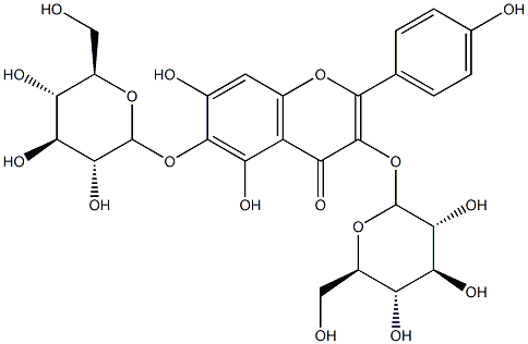 6-羟基山奈酚 3,6-二葡萄糖苷,CAS:142674-16-6