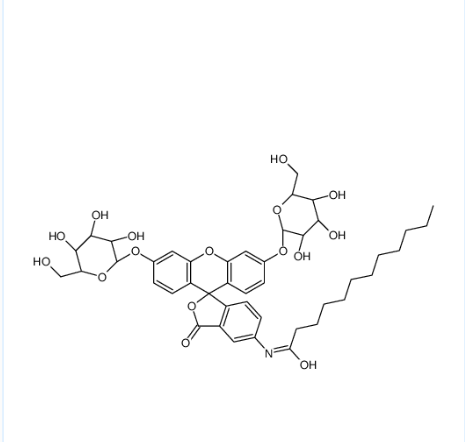 5-十二酰氨基荧光素-二-β-D-吡喃半乳糖苷，CAS：138777-25-0