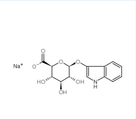 3-吲哚基-β-D-吡喃葡萄糖醛酸钠盐，CAS：119736-51-5