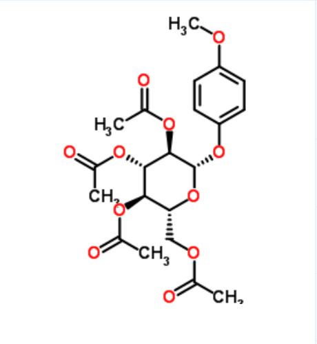 4-甲氧基苯基-2,3,4,6-四-O-乙酰基-β-D-吡喃葡萄糖苷，CAS：14581-81-8
