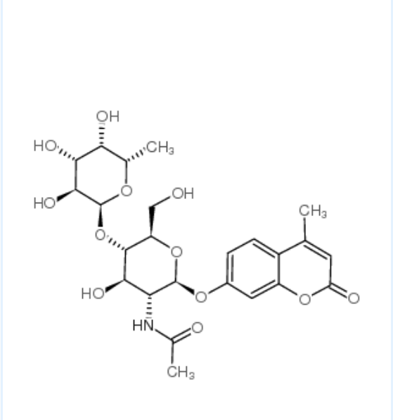 4-甲基香豆素基-2-乙酰氨基-2-脱氧-4-氧-(α-L-吡喃岩藻糖基)-β-D-吡喃葡萄糖苷,CAS:383160-13-2