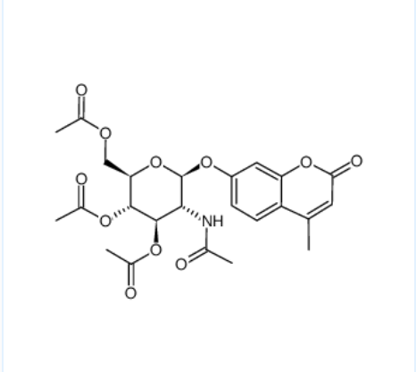 4-甲基香豆素基-2-乙酰氨基-3，4，6-三-氧-乙酰基-2-脱氧-β-D-吡喃葡萄糖苷，CAS：124167-45-9