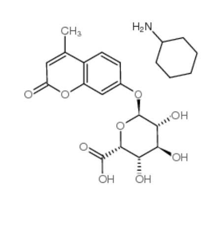 4-甲基香豆素基-α-L-吡喃艾杜糖醛酸环己铵盐,CAS:66895-33-8