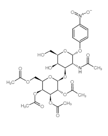 4-硝基苯基-2-乙酰氨基-3-O-(2-乙酰氨基-3，4，6-三-O-乙酰基-2-脱氧-β-D-吡喃半乳糖苷)-2-脱氧-α-D-半乳糖苷，CAS: 57467-12-6
