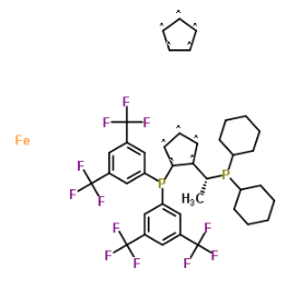 (S)-1-{(RP)-2-[双[3,5-双(三氟甲基)苯基]膦基]二茂铁基}乙基二(环己基基)膦 cas：1272317-38-0