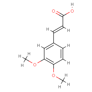 3,4-二甲氧基肉桂酸，CAS:2316-26-9
