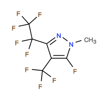 5-氟-1-甲基-3-五氟乙基-4-三氟甲基-1H-吡唑，cas104315-28-8