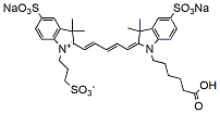 Cyine 650 acid (Cy5 TM acid alog),分子式：C34H40N2Na2O11S3