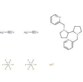 (2S,2′S-()-[N,N′-Bis(2-pyridylmethyl)]-2,2′-bipyrrolidinebis(acetonitrile)iron(II) hexafluorotimonate cas： 959395-10-9