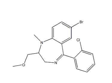 7-溴-5-(2-氯苯基)-2,3-二氢-2-(甲氧基甲基)-1-甲基-1H-1,4-苯并二氮杂卓，cas84031-17-4