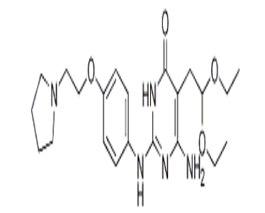 6-氨基-5-(2,2-二乙氧基乙基)-2-((4-(2-(吡咯烷-1-基)乙氧基)苯基)氨基)嘧啶-4(3h)-酮，cas1245648-59-2