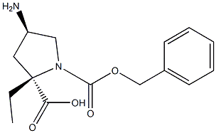 1,2-吡咯烷二羧酸，4-氨基，2-乙基1-（苯基甲基）酯，（2S，4R）-,CAS:1217481-86-1