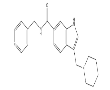 3-(Piperidin-1-ylmethyl)-N-(pyridin-4-ylmethyl)-1H-indole-6-carboxamide，cas1055999-98-8