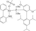 CAS号 : 1980785-05-4,甲烷磺酸(2-二叔丁基膦-2&#039;,4&#039;,6&#039;-三异丙基-3,6-二甲氧基-1,1&#039;-联苯)(2&#039;-甲胺基-1,1&#039;-联苯-2-基)钯(II),tBuBrettPhos Pd G4