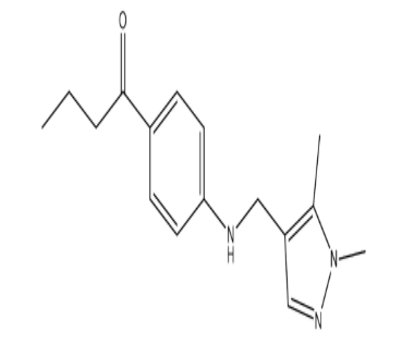 1-(4-(((1,5-Dimethyl-1H-pyrazol-4-yl)methyl)amino)phenyl)but-1-one，cas1091670-55-1