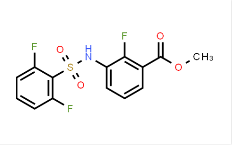 3-(2,6-二氟苯基磺酰氨基)-2-氟苯甲酸甲酯，cas1195768-19-4