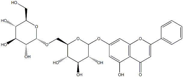 白杨素-7-O-龙胆二糖苷,CAS:88640-89-5