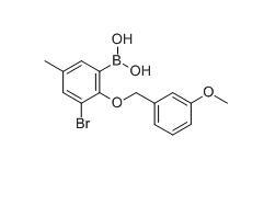 3-溴-5-甲基-2-(3′-甲氧基苄氧基)苯硼酸,CAS:849062-23-3