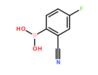 2-氰基-4-氟苯硼酸，cas876601-43-3