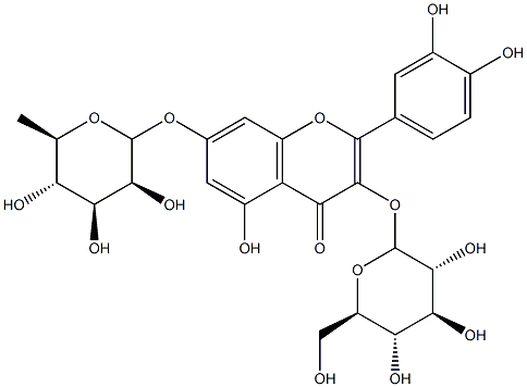 槲皮素 3-葡糖苷 7-鼠李糖苷,CAS:18016-58-5