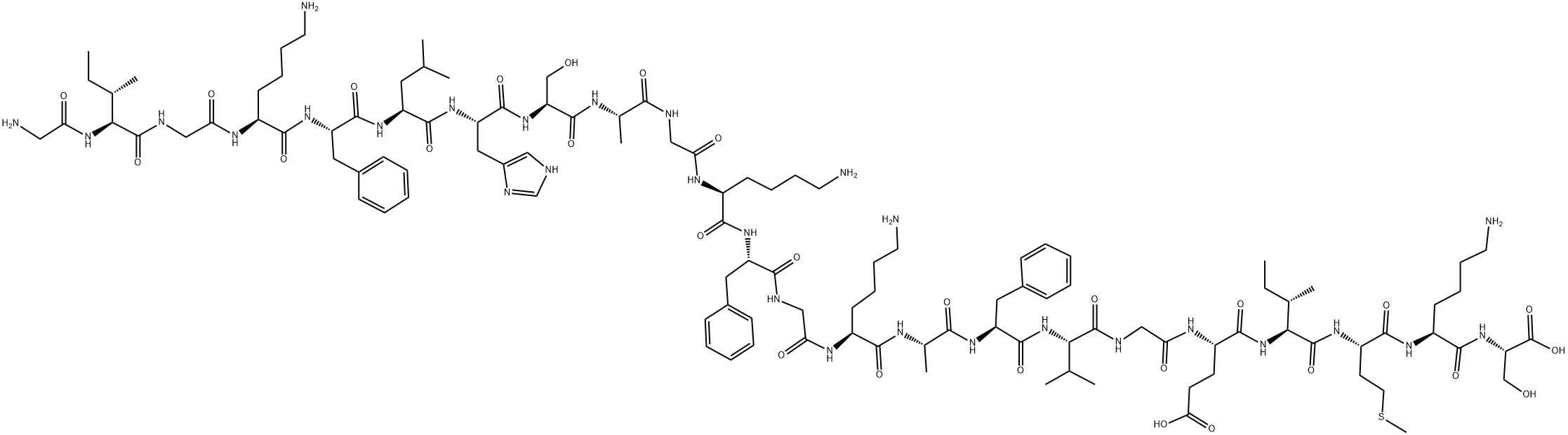 蛙皮肽1，Magainin 1;GIGKFLHSAGKFGKAFVGEIMKS，CAS：108433-99-4