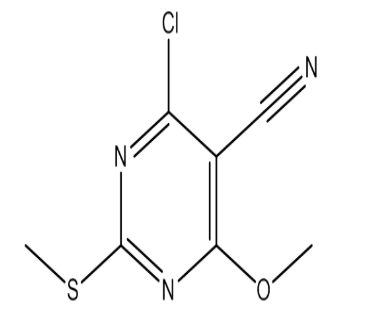 4-Chloro-6-methoxy-2-(methylthio)pyrimidine-5-carbonitrile,cas56035-75-7