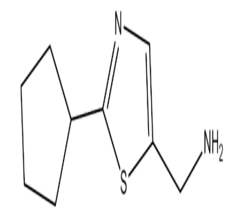 (2-Cyclopentylthiazol-5-yl)methamine，cas1251391-86-2