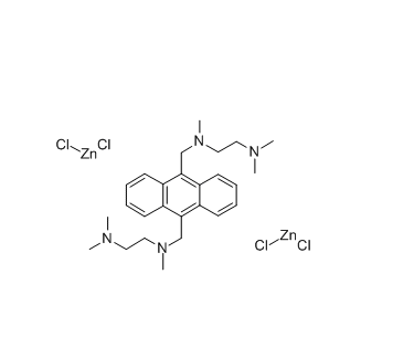 N,N′-Bis(2-dimethylaminoethyl)-N,N′-dimethyl-9,10-thracenedimethamine biszinc chloride complex BioReagent, suitable for fluorescence cas：106682-14-8