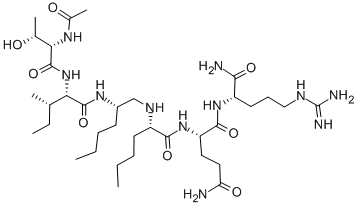 N-[2-[[N-(N-乙酰基-L-苏氨酰)-L-异亮氨酰]氨基]己基]-L-正亮氨酰-L-谷氨酰胺酰-L-精氨酰胺，CAS： 128657-47-6