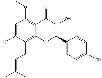 (2R,3R)-3,7,4'-三羟基-5-甲氧基-8-异戊烯基二氢黄酮,CAS:204935-85-3
