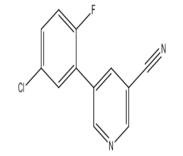 5-(5-Chloro-2-fluorophenyl)nicotinonitrile，cas1346692-12-3