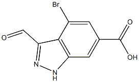 3-醛基-4-溴-吲唑-6-羧酸,CAS:885523-37-5