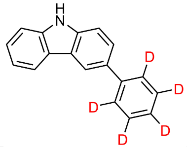 3-(苯基-2,3,4,5,6-D5)-9H-咔唑，CAS号：1628788-85-1